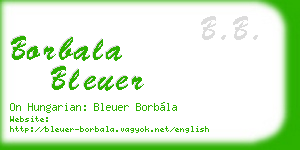 borbala bleuer business card
